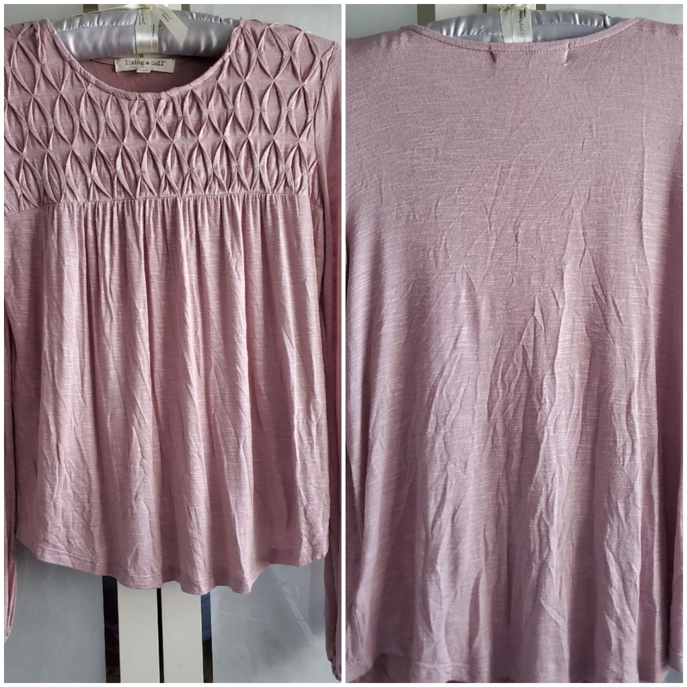 Living Doll Los Angeles top pink size xs